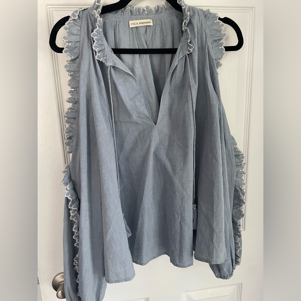 Ulla Johnson cold shoulder Ruffled Blouse